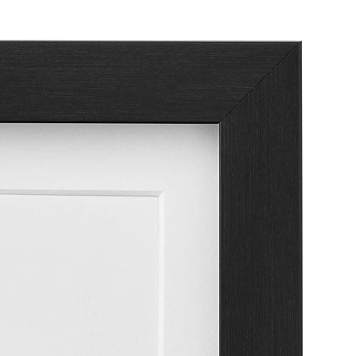Amazon Basics Rectangular Picture Frame Set for Wall Hanging or Tabletop Display, 8 x 10 in with 5 x 7 in Mat, Black, 2-Pack thumbnail 7