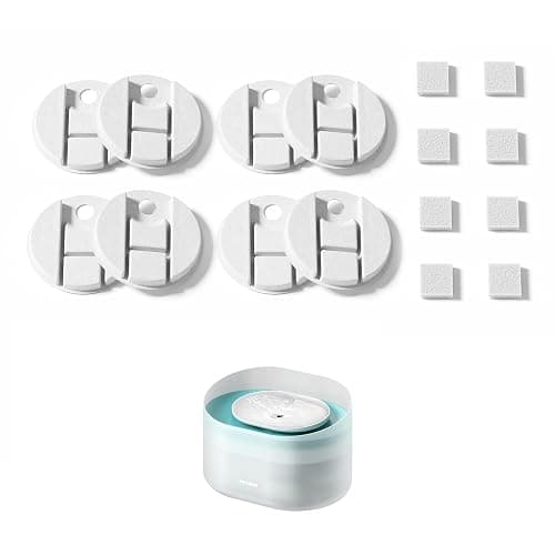 PETLIBRO Replacement Filters for Capsule Dog Fountain PLWF008, 4 Month Set of Filters for Dog Water Dispensers, 8 Count Pack, White - Image 1