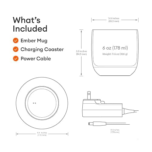 Ember Temperature Control Smart Cup, 6 oz, App-Controlled Heated Coffee Cup, Espresso Mug with 90 Min Battery Life, Copper thumbnail 3
