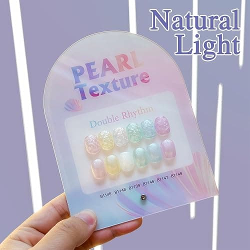 Double Rhythm 6 Pcs 15 ML Gel Polish Set Same Color Same Bottle Soak Off Gel Polish Kit Nail Art Manicure Salon DIY at Home for Women (Pearl Pink White Green Blue Purple-T6-21) thumbnail 5