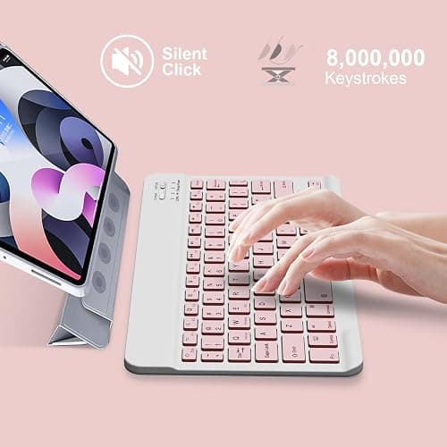 NOOX Bluetooth Keyboard for iPad A16 11th 10th Generation, iPad Pro 13/12/11/10/9/8/7 inch, iPad Air 13/11th Gen, iPad mini Tablets, etc. - Slim Wireless Portable Travel Office Computer Accessories thumbnail 6