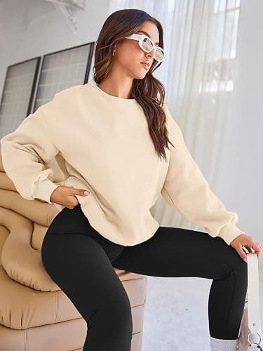 EFAN Womens Sweatshirts Oversized Crewneck Y2K Fleece Hoodies Fall Fashion 2025 Teen Girls Cute Winter Clothes Sweater thumbnail 2