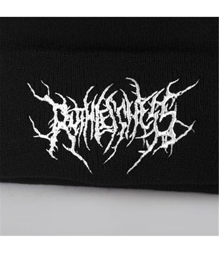 TYHOTULY Gothic Beanies Hat for Women Men Y2k Emo Grunge Harajuku Punk Accessories Winter Warm Knitted Skull Cap Streetwear thumbnail 5