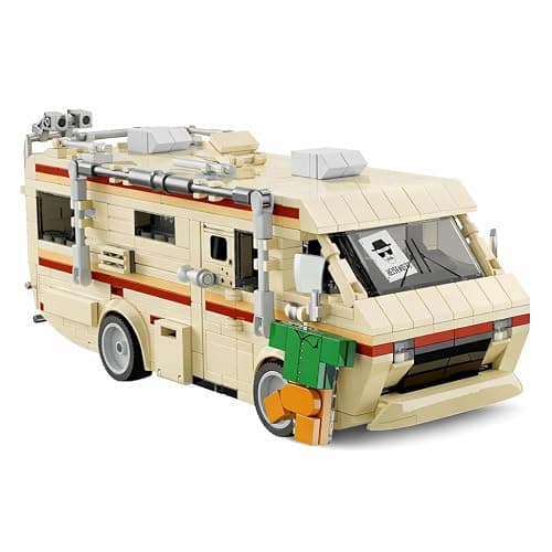 Brickcraft Officially Licensed Breaking Bad RV Building Kit (477 Pieces) Walter White’s Rolling Camper Van Set with Secret Lab Interior, TV Show Collectible Model, Display Toy for Fans and Adults thumbnail 5