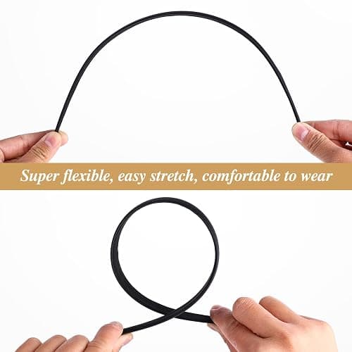 WLLHYF 2 Pieces Satin Headbands 1 Inch Wide Hard Head Band Fashion Solid Headband Anti-slip Plain Hair Bands Diy Hair Accessories for Women Girls Halloween Christmas Valentine's Day thumbnail 4