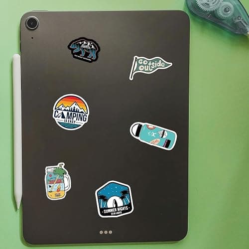 Lotsdonxia 100 Pcs Camping Style Waterproof Stickers - Adventurers and Outdoor Fans Nature and Adventure Stickers for Notebooks, Luggage, and Laptops thumbnail 2