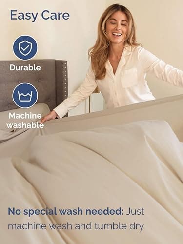 Extra Deep King Sheet Set - 6 Piece Breathable & Cooling Sheets - Hotel Luxury Bed Sheets Set - Easy & Secure Fit - Soft, Wrinkle Free & Comfy Sheets Set - Wheat Sheet Set w/Extra Deep Pockets thumbnail 7