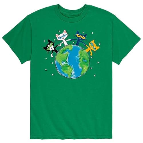 Pete the Cat - Diversity - Men's Short Sleeve Graphic T-Shirt - Size 2 X-Large Green - Image 1