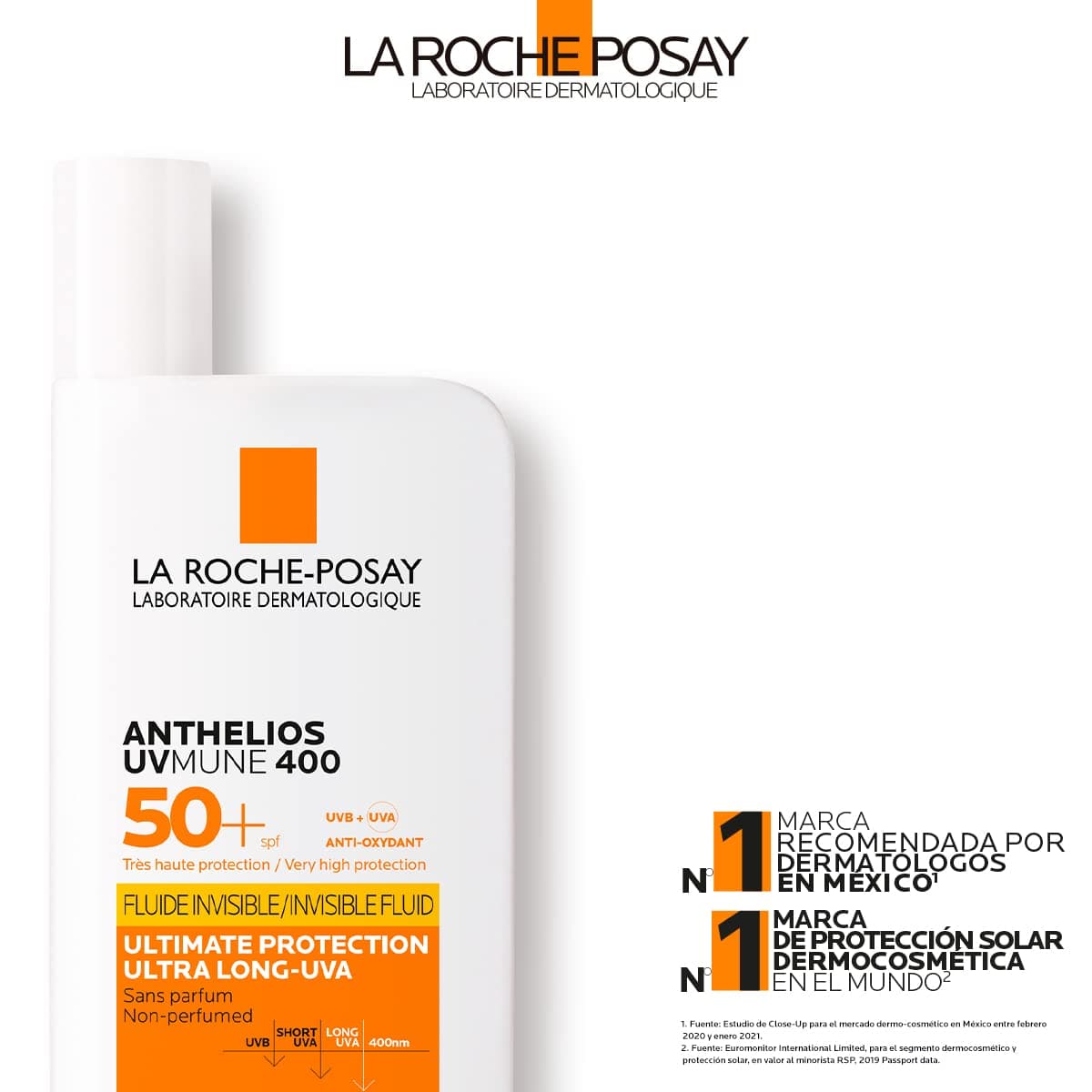 La Roche-Posay Anthelios UVMUNE Fluido Invisible FPS 50+ Protector Solar Facial para Todo Tipo de Piel con Máxima Protección Solar UV 50ml thumbnail 4