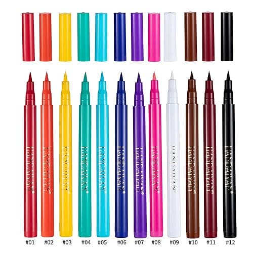 BestLand 12 Colors Matte Liquid Eyeliner Set Rainbow Colorful Neon Eyeliner Pencil Pigmented Waterproof Smudgeproof Long Lasting Gel Eye Liner Christmas Makeup Gift Kit for Women (Set E) thumbnail 10