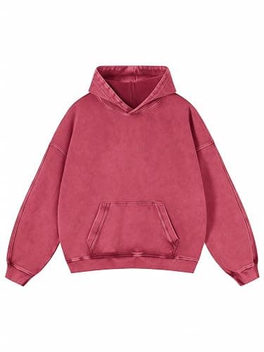 Adenorah Oversized Hoodies Acid Wash Cotton Hooded Sweatshirt - Image 1