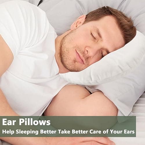 Piercing Pillow for Side Sleepers, Soft and Comfortable Donut Pillow, CNH Pillow Ear Pillows with Holes for Ear Pain, Piercing, Pain Relief Sleeping, Pressure Sore, Ear Pressure Relief (White) thumbnail 4
