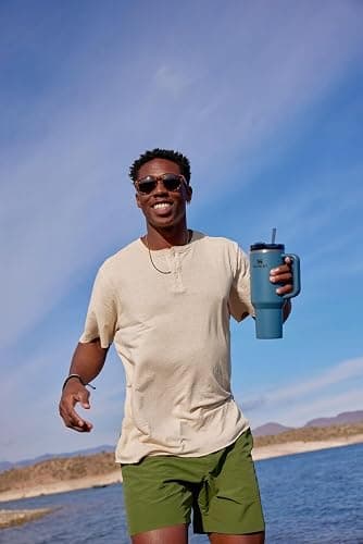 STANLEY Quencher H2.0 Tumbler with Handle and Straw 30 oz | Flowstate 3-Position Lid | Cup Holder Compatible for Travel | Insulated Stainless Steel Cup | BPA-Free | Blue Spruce thumbnail 2