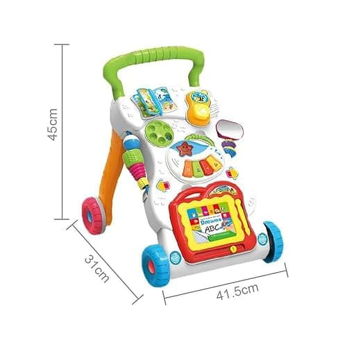 Queiting Baby Walker First Steps 2in1 Activity Musical Toys Car Along Ride Children's Music Walker Baby Toddler Stroller Used for Baby Steps thumbnail 3