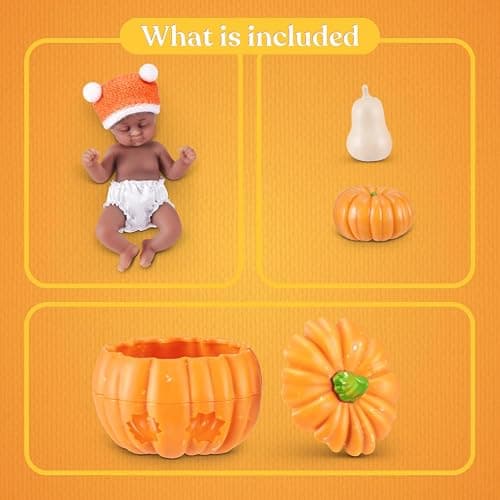 My Mini Pumpkin Patch Series 1 By ZURU | 1 of 6 limited-edition fall babies; ultra-realistic soft skin; cozy swaddle + themed accessory; collect all 6; ages 5+ thumbnail 5