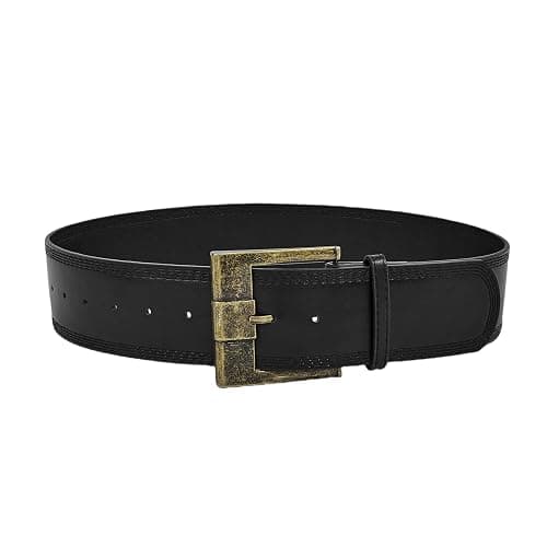 JUMISEE Women Chunky Wide Waist Belt with Big Square Buckle Vintage Waist Cinch Belt PU Leather Waistband for Dress thumbnail 3