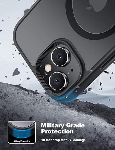 Tigowos Magnetic for iPhone 15 Case Drop Resistant Matte Skin Feeling Back Cover Shockproof Slim Fit for iPhone 15 Phone Case，Matte Black thumbnail 3