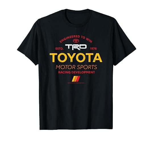 Toyota Engineered to Win Motor Sports Racing Distressed Logo T-Shirt - Image 1