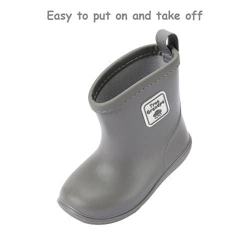 Tree Grandpa Toddler Rain Boots Waterproof shoes for Boys Girls Lightweight | Easy to Slip on and off & Soft & Flexible & Durability thumbnail 4