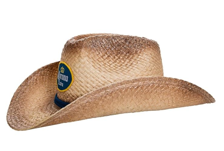 Men's Corona Extra Straw Beach Cowboy Hat with Curved Brim Tan - Tan thumbnail 3