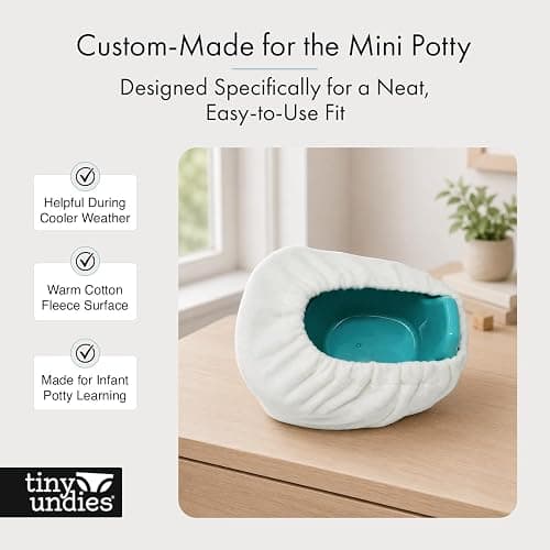 Potty Cozy for Mini Potty, 100% Undyed Cotton Fleece Potty Seat Cover, Soft Warm Baby Potty Cushion, Oeko TEX 100 Certified, Removable Machine Washable Potty Training Accessory thumbnail 4