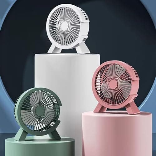APGLSXY Retro USB Desk Fan Table Fan 1 Speed 4Blades Table Fan for Home Car Outdoor Travel thumbnail 5
