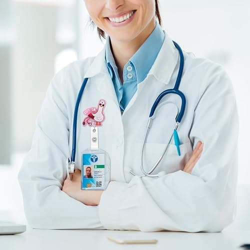 Funny Goose Nurse Badge Reel, Cuff 'Em Badge Holder with Retractable Clip, Cute Gifts for Nursing Student RN LPN CNA MA Medical Worker Teacher Doctor thumbnail 7