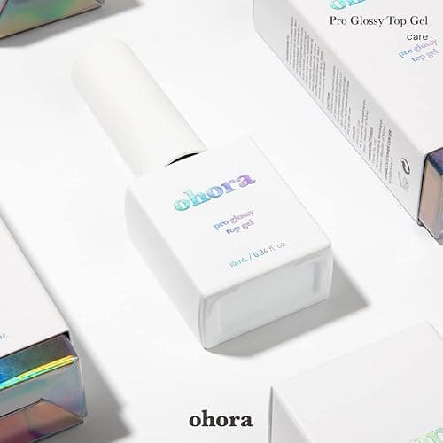 ohora Gel Nail Care (Pro Glossy Top Gel) - Corrects Nail Texture, Easy to Use & Easy to Remove for Semi Cured Gel Nail Strip Application - Professional Salon-Quality for Healthy, Strong Nails - 03. Pro Glossy Top Gel thumbnail 6