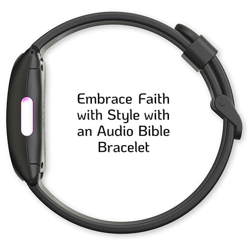 LIAISE Wearable Audio Wrist Band, WWJD Bracelet and Audio Bible, 300+ Verses from NIV, Jesus Bracelet Speaker, Christian Wristband for Men and Women (Black) thumbnail 7