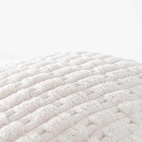 Fancy Homi Cream Boho Long Body Lumbar Decorative Throw Pillow Cover 20x54 Inch for Bed Couch Bedroom Bench, Soft Corduroy Rectangle Solid Pillow Case 50x137 cm, Rustic Farmhouse Room Decor thumbnail 4