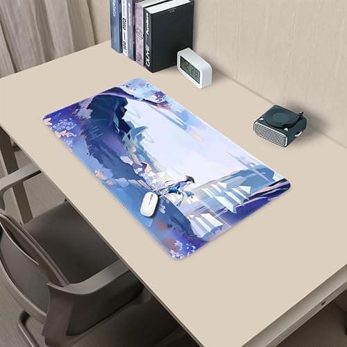 Genshin Impact Mouse Pad Large Gaming Mouse Pad Durable Non-Slip Natural Rubber Base Anime Mouse Pad for Office and Home Wanderer 2,23.6 * 11.8 inch thumbnail 5