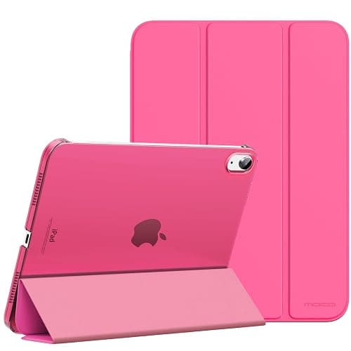 MoKo for iPad (A16) 11th Generation Case 11 Inch 2025, iPad 10th Generation Case 10.9 Inch 2022, Slim Stand Hard PC Translucent Back Shell Smart Cover, Support Touch ID, Auto Wake/Sleep, Persian Pink - Image 1