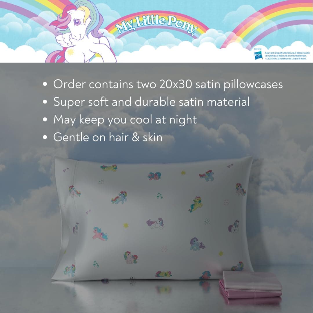 Franco Collectibles My Little Pony Beauty Silky Satin Standard 2 Pack Pillowcase Cover 20x30 for Hair and Skin, (Officially Licensed Product) thumbnail 3