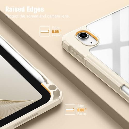Fintie Hybrid Slim Case for iPad (A16) 11th Generation 11 Inch (2025), iPad 10th Generation 10.9 Inch (2022) - Shockproof Cover with Clear Transparent Back Shell & Pencil Holder, Starlight thumbnail 7
