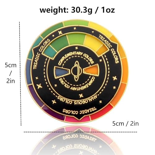 Color Wheel Enamel Pin - Funny What To Eat Food Pin - Aesthetic Gifts for Teens Women and Men thumbnail 2