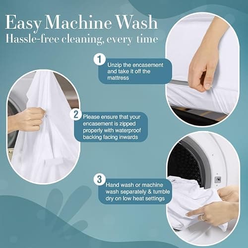 Utopia Bedding Mattress Protector Zippered Twin XL Size, 100% Waterproof Bed Bug and Dust Mite Proof Mattress Encasement, Absorbent 6 Sided Mattress Cover thumbnail 8