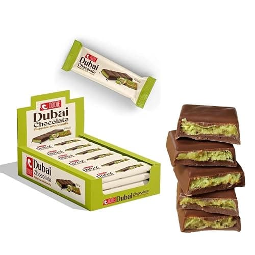 Angel Hair & Mini Dubai Chocolate Bar – Dubai Chocolate Pistachio 1.43 lb (Pack of 24) + Chocolat Cotton Candy Bar 170g (5.9 oz) – Luxury Assorted Sweets with Strawberry & Pistachio – Holiday, Birthday, Celebration Treat (1-Pack) thumbnail 2