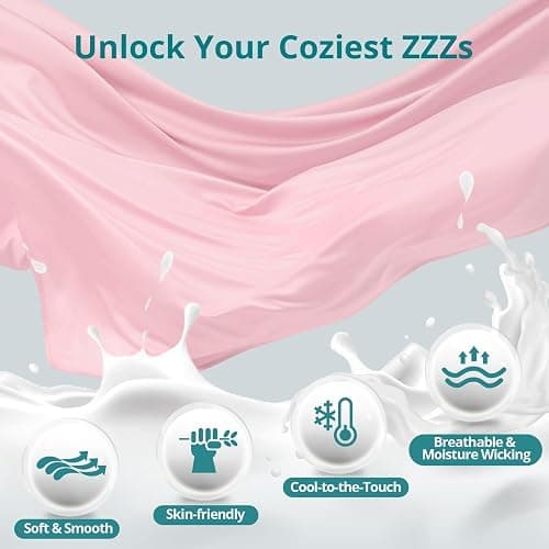 Sasttie Pregnancy Pillows for Sleeping, U Shaped Cooling Full Body Pillow with Removable Cover, Pregnant Women Must Haves, Maternity Essential, Light Pink thumbnail 4