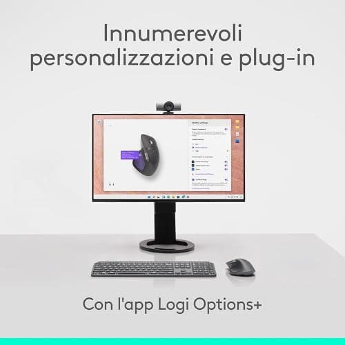 Logitech MX Master 4 per Mac, mouse Bluetooth ergonomico con feedback aptico a prestazioni avanzate, scorrimento ultraveloce, ricarica USB-C, macOS, iPadOS, Windows - Nero siderale thumbnail 8