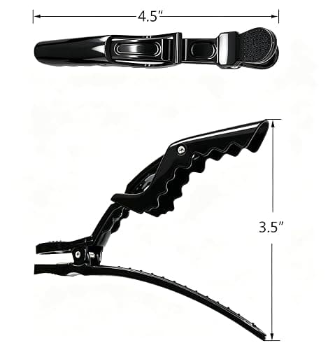 HH&LL 12pcs Hair Clips for Styling Wide Teeth & Double-Hinged Design Alligator Sectioning Clips of Professional Hair Salon Quality thumbnail 3