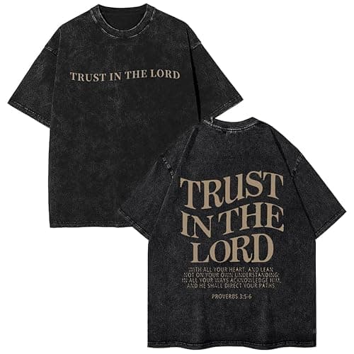PANOZON Trust in The Lord Tshirts Christian Faith Jesus Religious God Tops Man Woman Shirts Y2K Short Sleeve - Image 1
