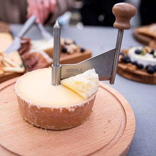 BOSKA Cheese Curler Amigo - The Original with 10-year Warranty - Cheese Wheel for i.a. Tete de Moine, Girolle & Chocolate - Cheese Shaver made of Stainless Steel thumbnail 2