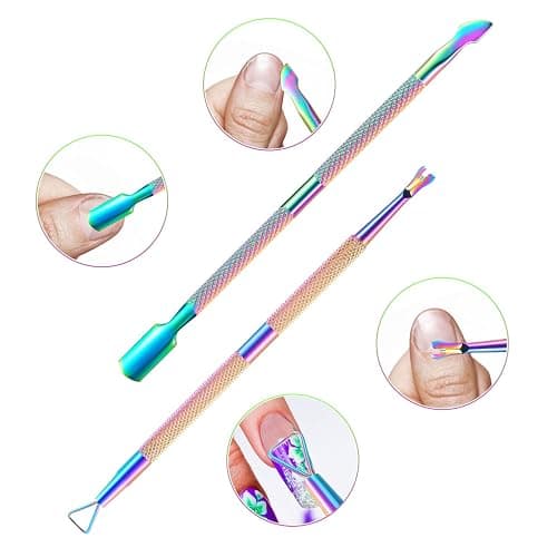 Cuticle Trimmer Cuticle Remover with Cuticle Pusher, XUNXMAS Professional Stainless Steel Durable Pedicure Manicure Tools Cutter Nipper Scissor Clipper for Fingernails and Toenails Dead Skin thumbnail 7