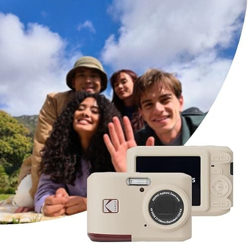 Tedubax Case for Kodak PIXPRO FZ45,FZ45 accessories,Soft Silicone Protective Case,Comes with 2 Screen Protectors and 1 Wrist Strap - Off white thumbnail 3
