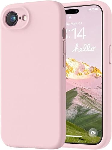 LOVE 3000 Designed for iPhone 16e/17e Case, Premium Silicone with [Soft Anti-Scratch Microfiber Lining] Shockproof Protective Phone Case for Holsters 6.1", Chalk Pink - Image 1