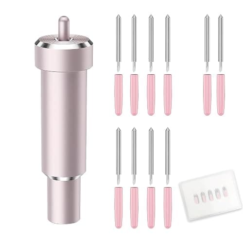 Audvln Premium Fine Point Blades，Deep Cut Blade and Housing for Maker, Explore, Air Series – Ideal for Cutting Metallic Leather, Genuine Leather, EVA Foam, Aluminum Foil, Magnetic Sheets (Pink) thumbnail 6
