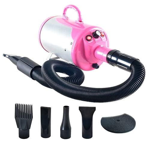 SHELANDY Groomer Partner Pet Hair Force Dryer Dog Grooming Blower with Heater (Pink) - Image 1