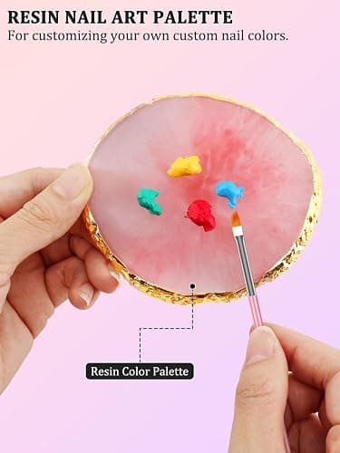 YOOVR Nail Art Design Tools, Nail Stand Holder for Painting Nails, Nail Art Brushes, Nail Dotting Sculpting Gel Tool, French Tip Tool Liner Brushes, Resin Nail Art Palette, Nail Stuff for Nail Techs thumbnail 7