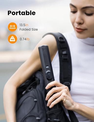 ANXRE 71" Phone Tripod, NT79 Extendable Selfie Stick for Cell Phone＆Camera Photo Video Kits, Travel Tripod Stand with Remote for Video Recording, Phone Holder Tripod Compatible with Phone Camera Gopro thumbnail 6