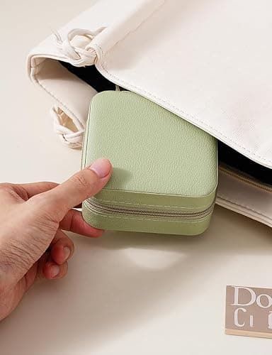 SLOZO Travel Jewelry Case, Travel Jewelry Box, Mini Jewelry Travel Case, Jewelry Organizer Case, Portable Small Jewelry Organizer Storage Boxes - Best Gift for Women Girls. thumbnail 4